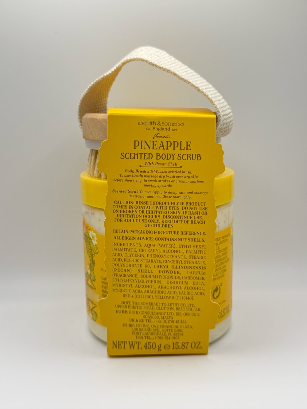 Asquith & Somerset Pineapple Body Scrub & Brush Gift Set NWT 15.87 oz - Picture 4 of 4